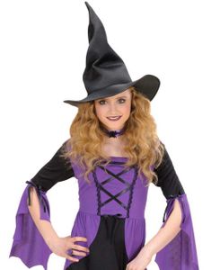 Svart häxhatt till barn med Flexibel form