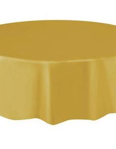 Guldfärgat Rund Plastduk 213 cm