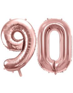 90 års ballonger - 86 cm roséguld