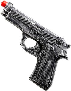 Svart Pistol i Skumlatex 20 cm