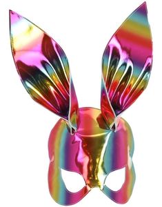 Regnbuefarget Bunny Øyemaske