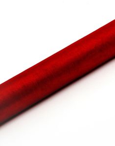 RÖD Genomskinlig Organzalöpare 36 cm x 9 meter