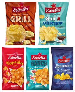 Taste Them All - Estrella Chips - Fem Smaker - Paketerbjudandene