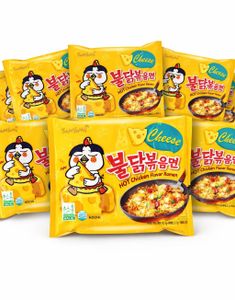 20 st Samyang Buldak Hot Chicken Ramen Cheese - Hela Låda 2,8 kg (Korea)