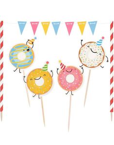 5 Delers Kake Dekorasjonsett - Donut Party