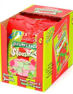 12 stk Swizzels Drumstick Squashies med Sur Körsbär och Äppelsmak - Hel Låda