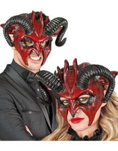 Rød Djevelmaske i Renessansestil