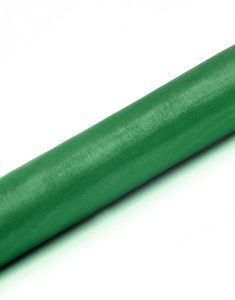 MÖRK GRÖN Genomskinlig Organzalöpare 36 cm x 9 meter
