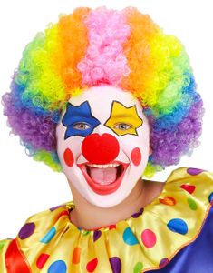 RegnbågsfärgadClownperuk till Barn