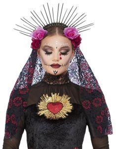 Hodebånd med Roser og Slør