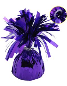 Ballongvikt i Folie med Fästring - Lila