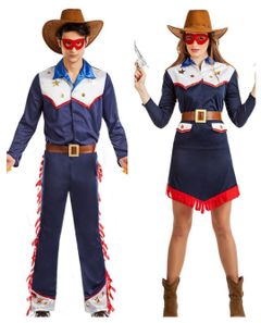 Pardräkt – Blått Cowboydräkt