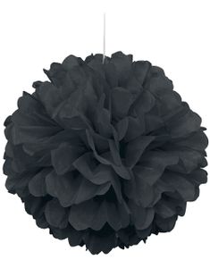 1 st Svart Puff Pom Pom 40 cm
