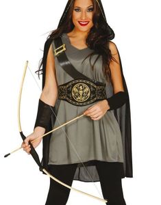 Lång medeltida båge med koger och pilar - 105 cm