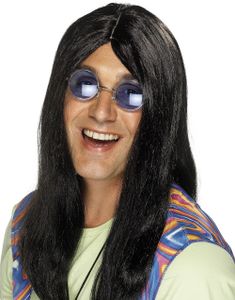 Hippieperuk - Svart