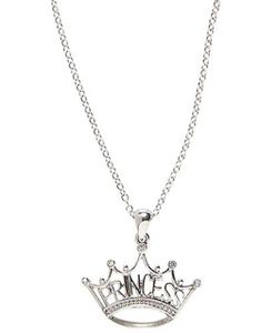 Silverfärgat Prinsessmycke med Krona