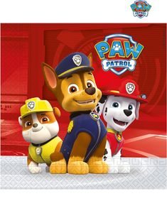20 stk Servietter 33x33 - Paw Patrol Gänget