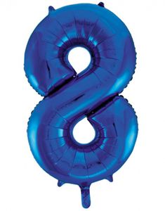 Talet 8 - Kungsblå JUMBO Folieballong 86 cm