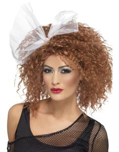 80-tals Wild Child - Stor lockig 80-talsperuk med rosett