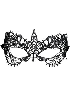 Svart Ögonmask med Virkad Spets