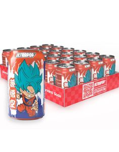 24 st Goku Strawberry & Banana Soda - Läsk med Jordgubbs- och Banan smak - ULTRAPOP - Helt Brett 24x330 ml (Japan)