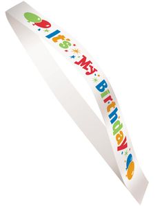 Happy Birthday - Vitt Ordensband