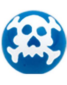 Skull - Blå Akrylkula