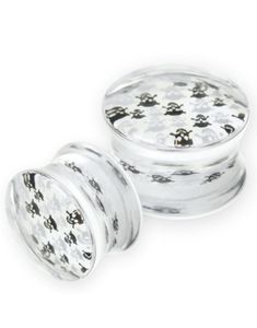 Multi Skulls - Genomskinlig Piercing Plugg