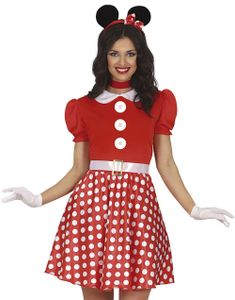 Minni Mus Inspirert Kostymekjole med Ører til Dame