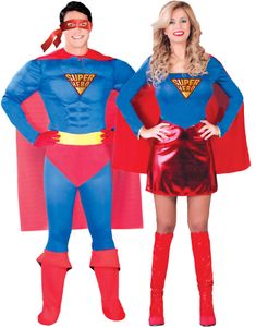Parkostymer - Supergirl och Superman Inspirerade Kostymer