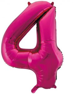 Talet 4 - Rosa JUMBO Folieballong 86 cm