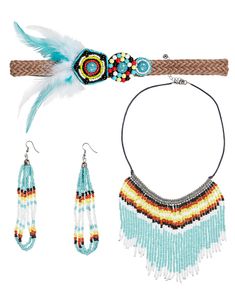 Indianset med Hårdekoration, Ördobbar och Smycke