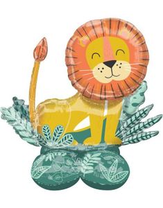 Smilende Løve AirLoonz Folieballong - 114x109 cm