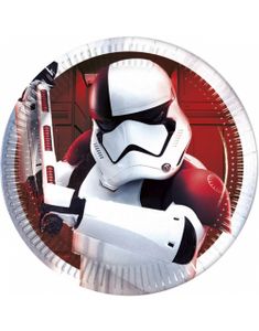 8 stk Små Papptallrikar 20 cm - Star Wars The Last Jedi