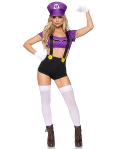 Waluigi Inspirert Damekostyme