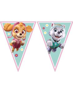 Banner med Vimplar 2,3 meter - Skye och Everest