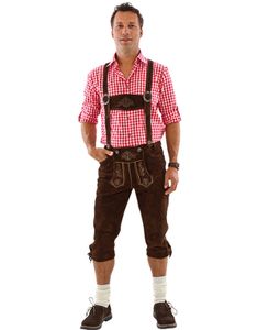 Autentisk Brun Lederhosen i 100% Kvalitetskinn