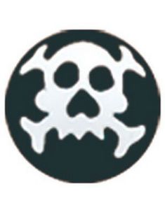 Skull - Svart Akrylkula