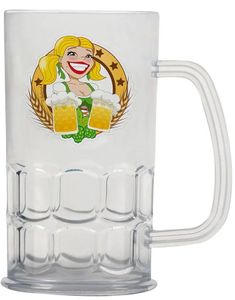 Genomskinligt Oktoberfest Ölglas i Plast 14 cm