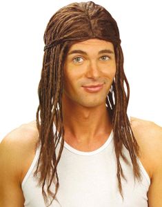 Brun Peruk med Dreads