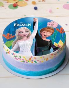 ÄT SNART PRODUKT - Tårtbild med Elsa & Anna - Frozen 2 (31.03.2025)