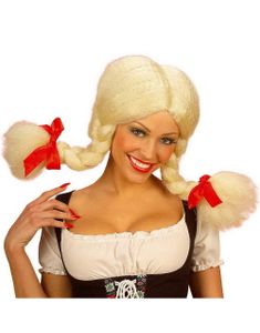 Tyrolerperuk i Blond med Rosetter