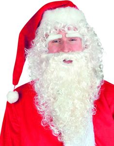 Tomteskägg, Peruk och Ögonbryn i Vitt