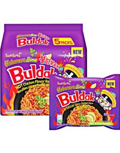 5-Packs Samyang Buldak Habanero Lime Hot Chicken Flavor Ramen 650 gram (Korea)