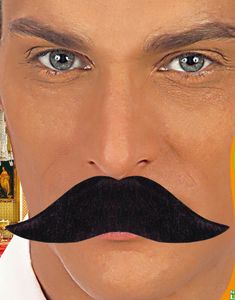 Klassisk Herrmustasch - Svart Lösmustasch