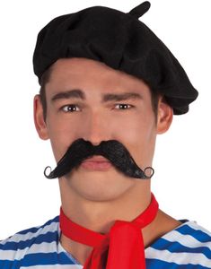 Fransmannen - Svart Lösmustasch