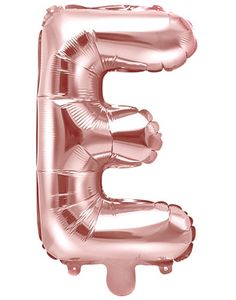 Bokstaven E - Roséguldfärgad 35 cm Folieballong