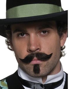 Realistisk Mustasch & Skäggtuss – Svart Lösmustasch & Skägg