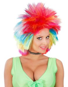 Rock On - flerfärgad peruk