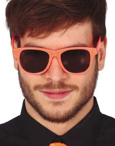 Neon Orange Kostymebriller